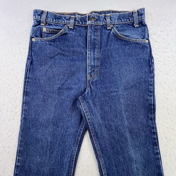 Vintage Levis 517 Jeans Mens 34x30 (Fits 32x31) Blue Denim Made USA Orange Tab